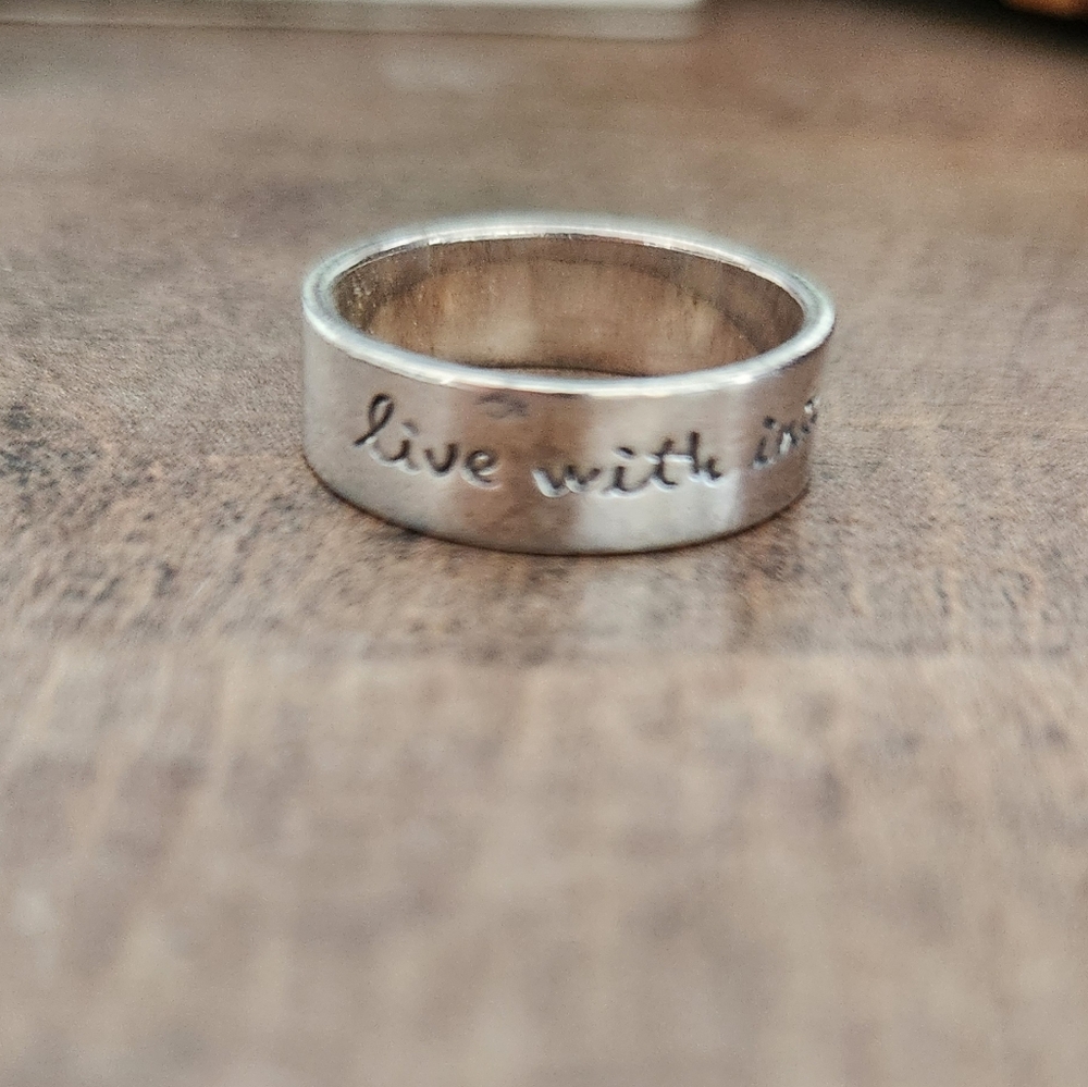 Silver Inspirational Ring Size 7.25